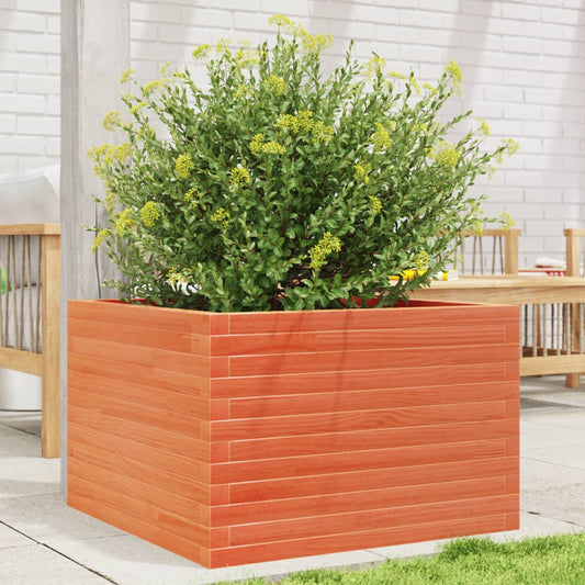 vidaXL Fioriera Giardino Marrone Cera 70x70x45,5cm Legno Massello Pino VIDAXL