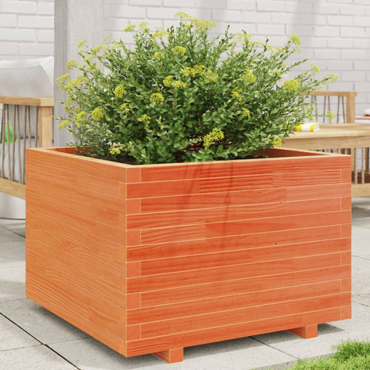 vidaXL Fioriera Giardino Marrone Cera 70x70x49,5cm Legno Massello Pino VIDAXL