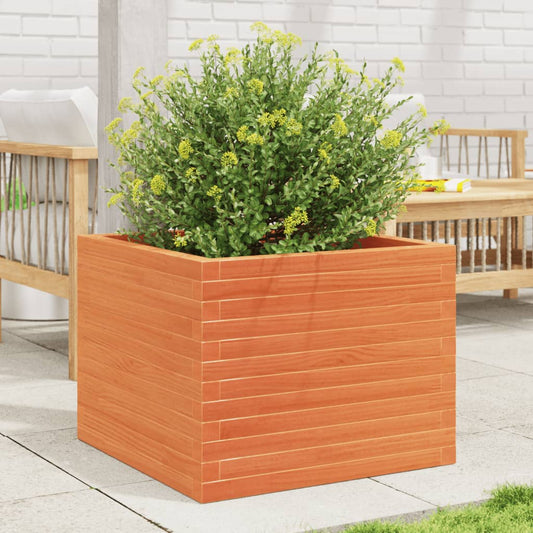 vidaXL Fioriera Giardino Marrone Cera 60x60x46 cm Legno Massello Pino VIDAXL