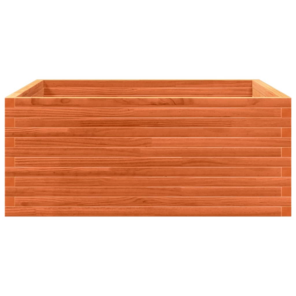 vidaXL Fioriera Giardino Marrone Cera 110x110x46cm Legno Massello Pino