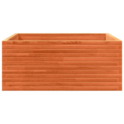vidaXL Fioriera Giardino Marrone Cera 110x110x46cm Legno Massello Pino