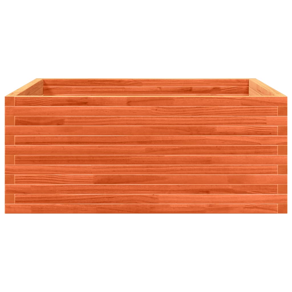 vidaXL Fioriera Giardino Marrone Cera 110x110x46cm Legno Massello Pino