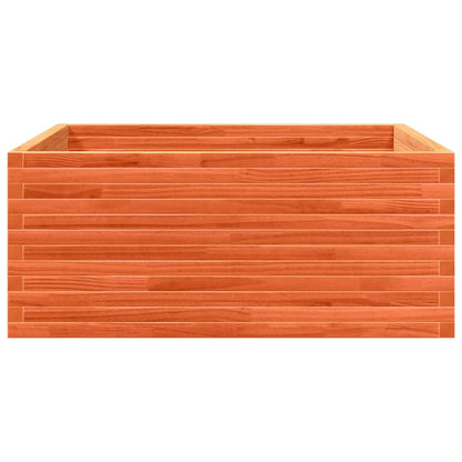 vidaXL Fioriera Giardino Marrone Cera 110x110x46cm Legno Massello Pino