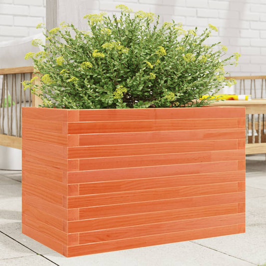 vidaXL Fioriera Giardino Marrone Cera 70x40x46 cm Legno Massello Pino