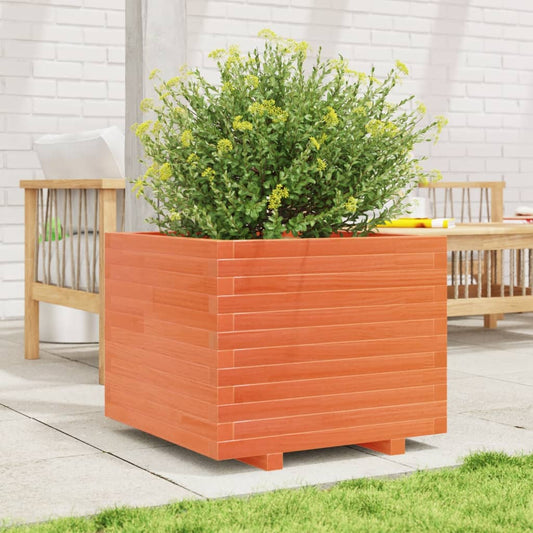 vidaXL Fioriera Giardino Marrone Cera 60x60x49,5cm Legno Massello Pino VIDAXL