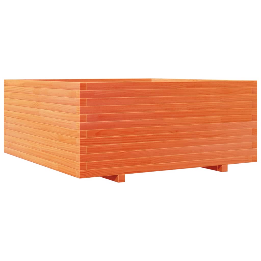 vidaXL Fioriera Giardino Marrone Cera 110x110x49,5 Legno Massello Pino
