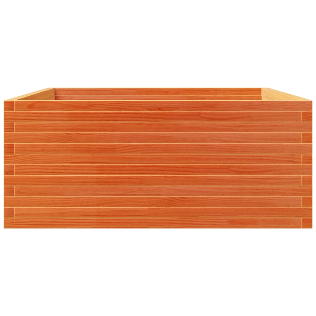 vidaXL Fioriera Giardino Marrone Cera 110x110x49,5 Legno Massello Pino
