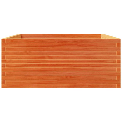 vidaXL Fioriera Giardino Marrone Cera 110x110x49,5 Legno Massello Pino