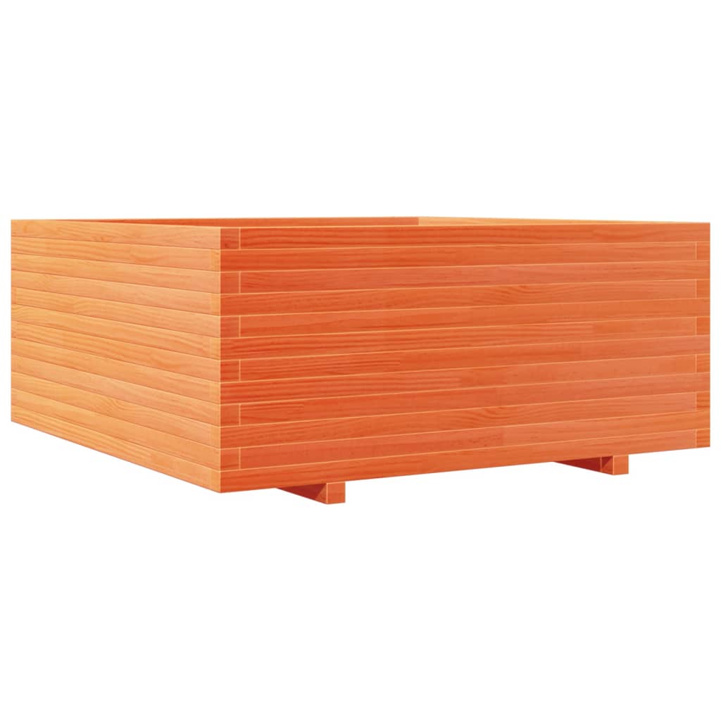 vidaXL Fioriera Giardino Marrone Cera 110x110x49,5 Legno Massello Pino