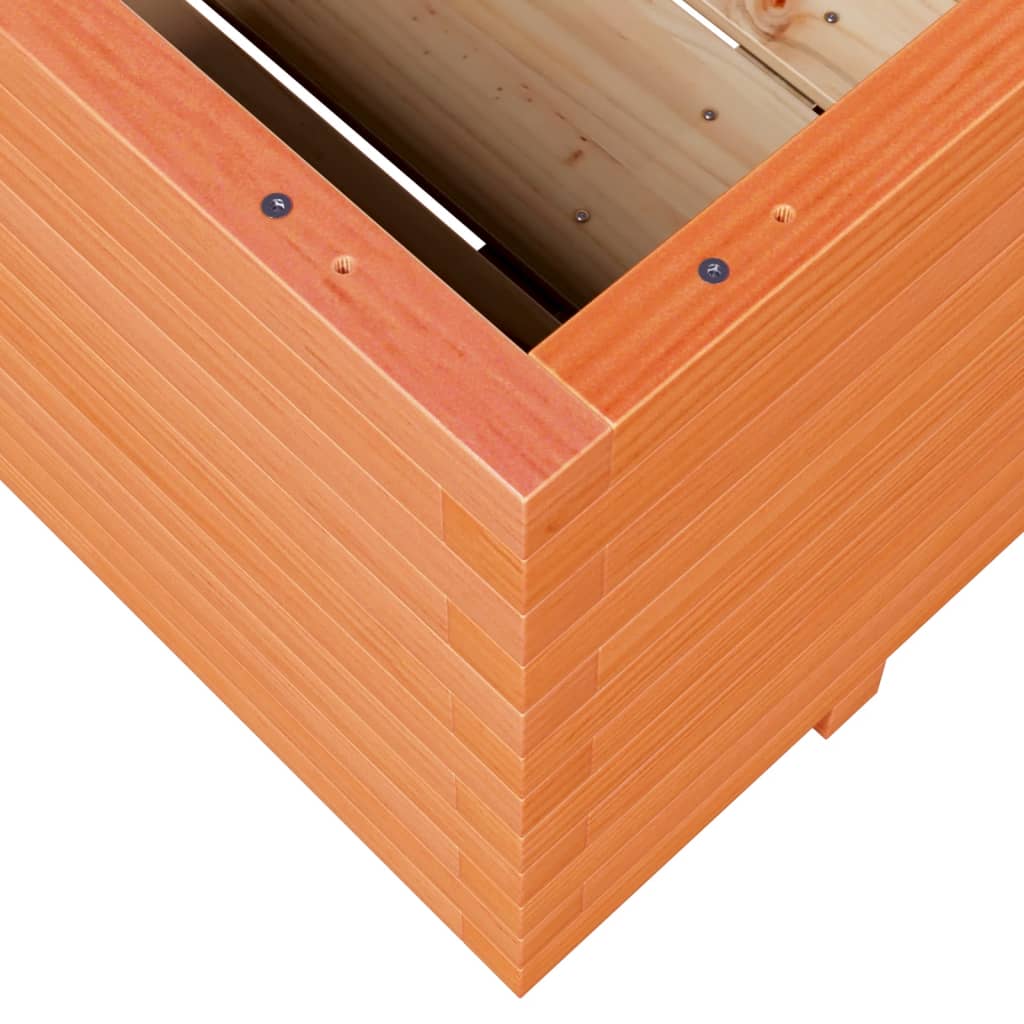 vidaXL Fioriera Giardino Marrone Cera 110x110x49,5 Legno Massello Pino