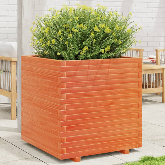 vidaXL Fioriera Giardino Marrone Cera 70x70x72,5cm Legno Massello Pino