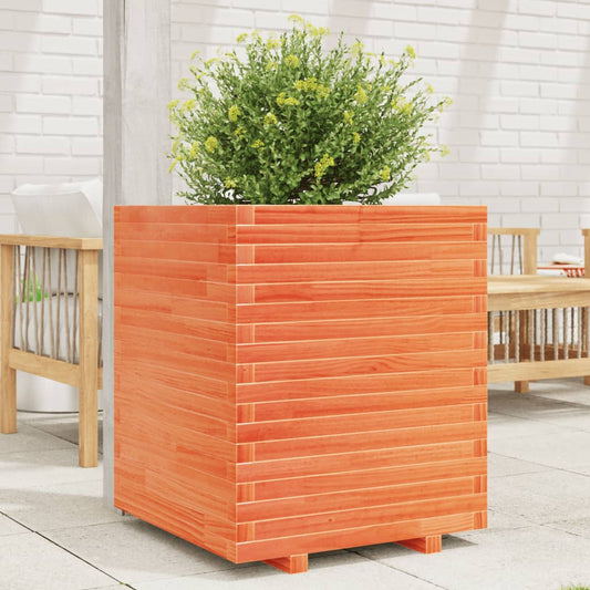 vidaXL Fioriera Giardino Marrone Cera 60x60x72 cm Legno Massello Pino