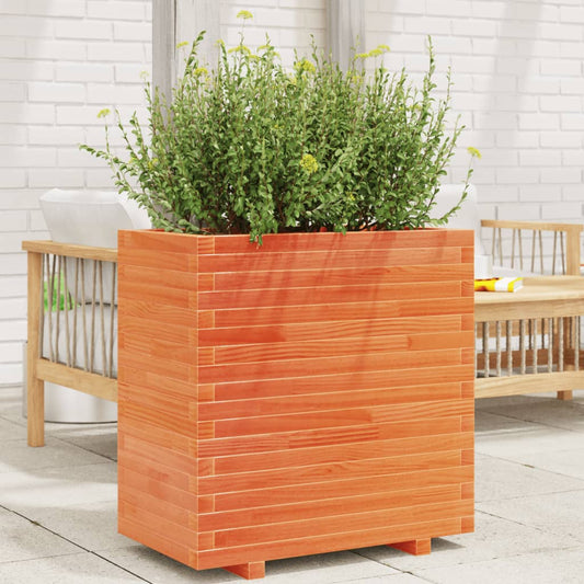 vidaXL Fioriera Giardino Marrone Cera 70x40x72 cm Legno Massello Pino VIDAXL