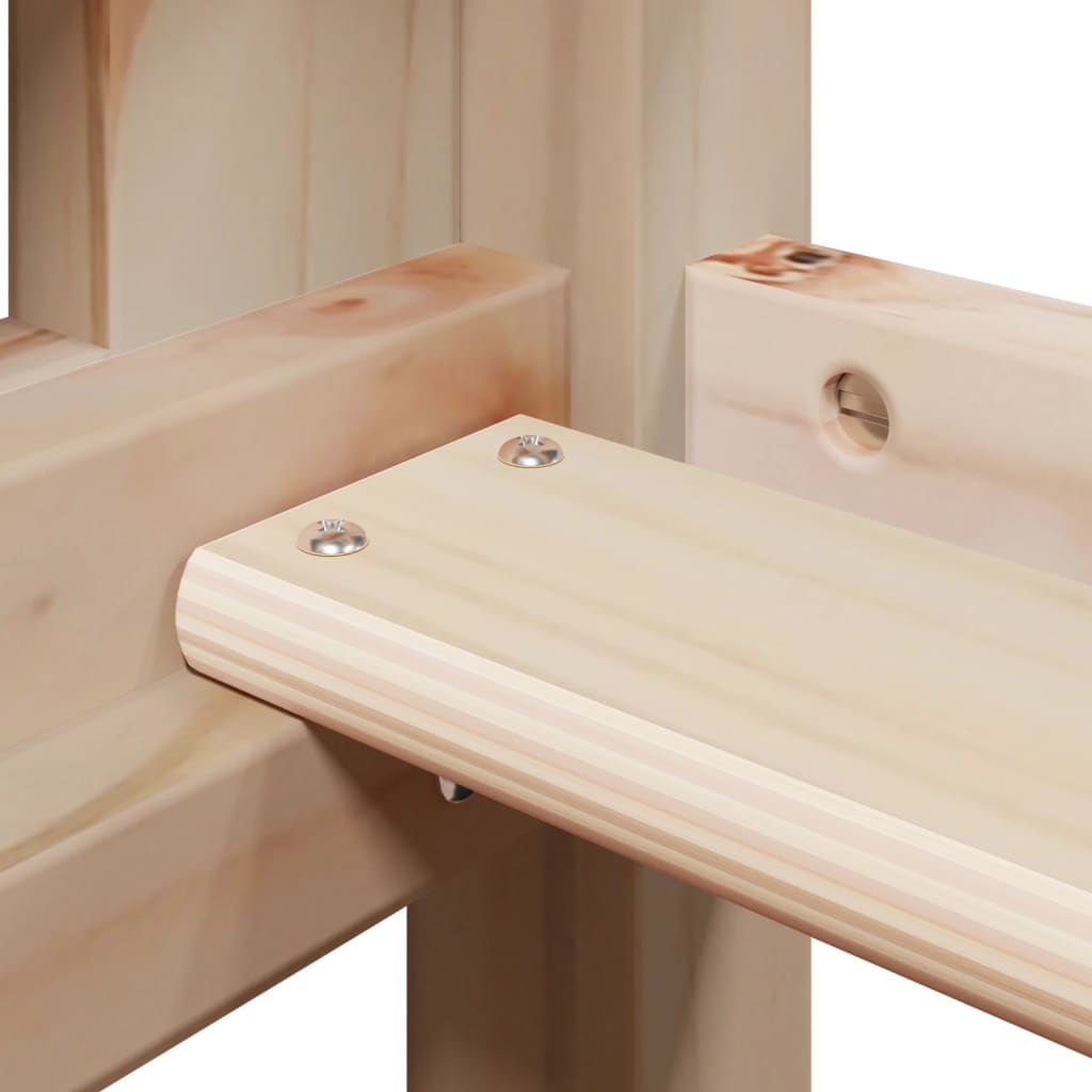 vidaXL Letto Soppalco con Scala e Tetto 90x200 cm Legno Massello Pino VIDAXL