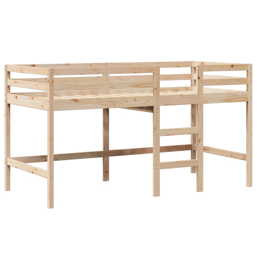 vidaXL Letto Soppalco con Scala e Tetto 90x200 cm Legno Massello Pino VIDAXL
