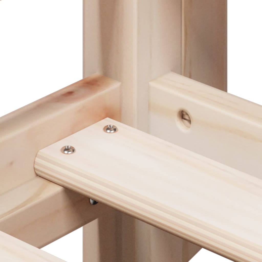 vidaXL Letto Soppalco con Scala e Tetto 90x200 cm Legno Massello Pino VIDAXL