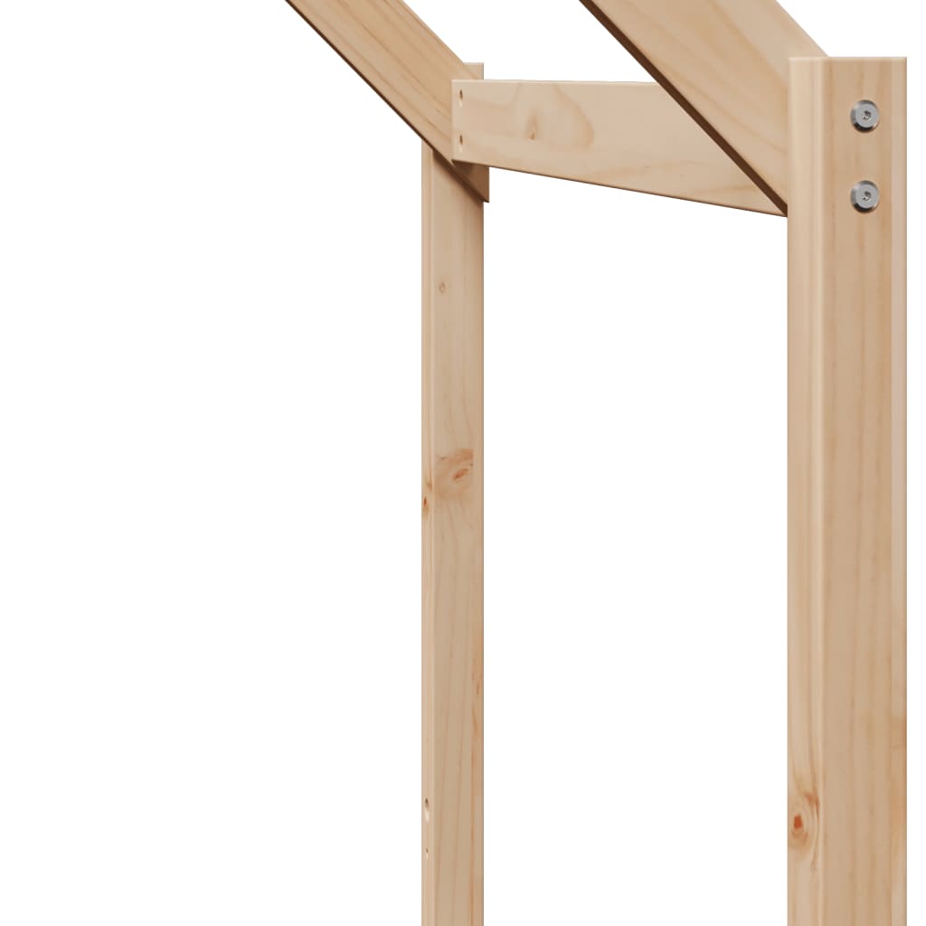 vidaXL Letto Soppalco con Scala e Tetto 90x200 cm Legno Massello Pino VIDAXL