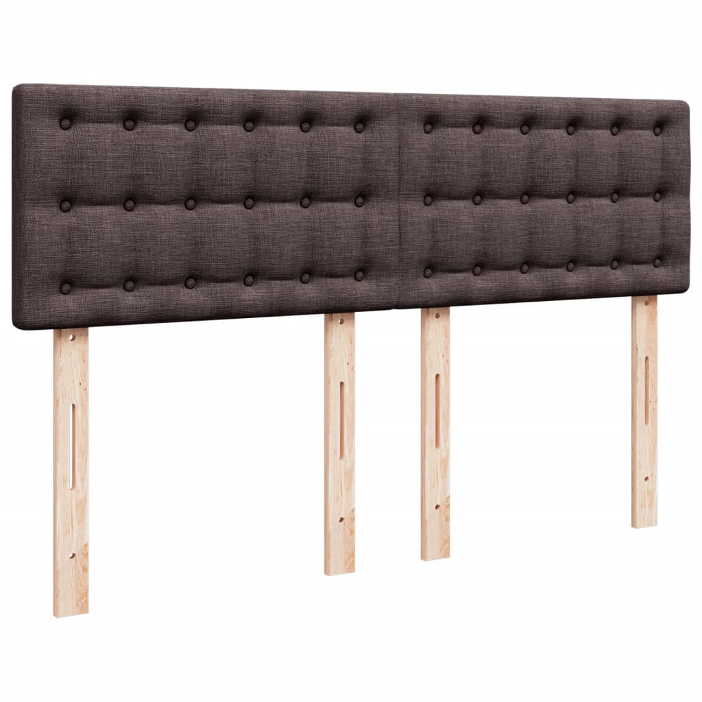 vidaXL Giroletto a Molle con Materasso Marrone Scuro 140x200cm Tessuto VIDAXL
