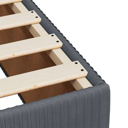 vidaXL Giroletto a Molle con Materasso Grigio Scuro 80x200 cm Velluto