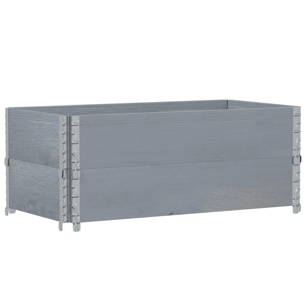 vidaXL Fioriera da Giardino Grigia 40x40x78 cm Legno Massello di Pino VIDAXL