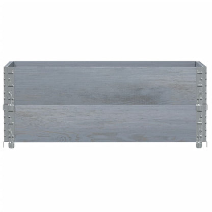 vidaXL Fioriera da Giardino Grigia 40x40x78 cm Legno Massello di Pino VIDAXL