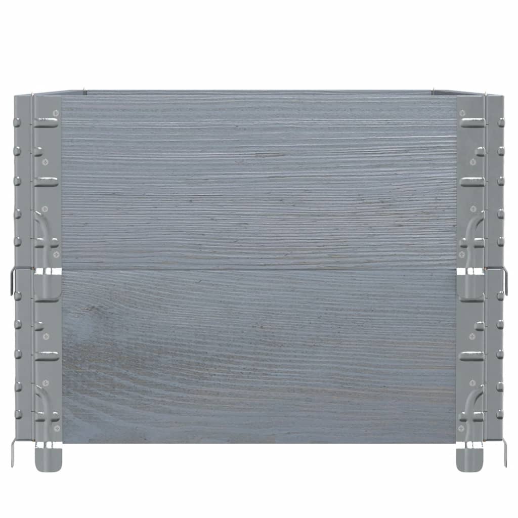 vidaXL Fioriera da Giardino Grigia 40x40x78 cm Legno Massello di Pino VIDAXL