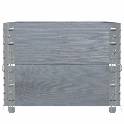 vidaXL Fioriera da Giardino Grigia 40x40x78 cm Legno Massello di Pino VIDAXL