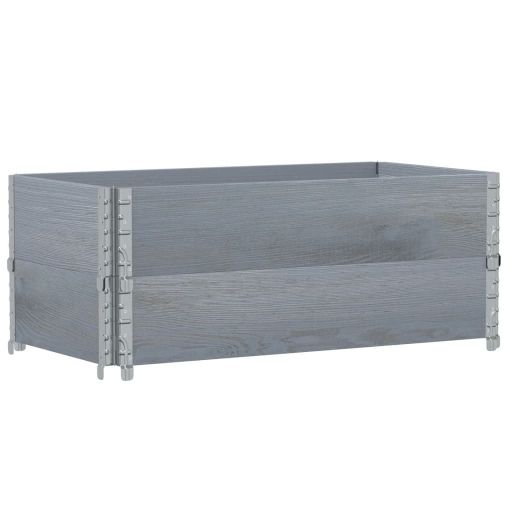 vidaXL Fioriera da Giardino Grigia 40x40x78 cm Legno Massello di Pino VIDAXL