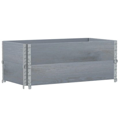 vidaXL Fioriera da Giardino Grigia 40x40x78 cm Legno Massello di Pino VIDAXL