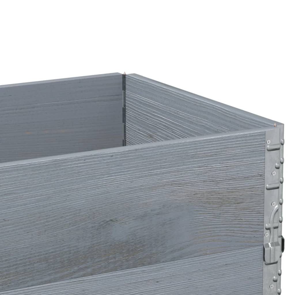 vidaXL Fioriera da Giardino Grigia 40x40x78 cm Legno Massello di Pino VIDAXL