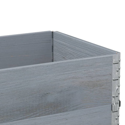vidaXL Fioriera da Giardino Grigia 40x40x78 cm Legno Massello di Pino VIDAXL