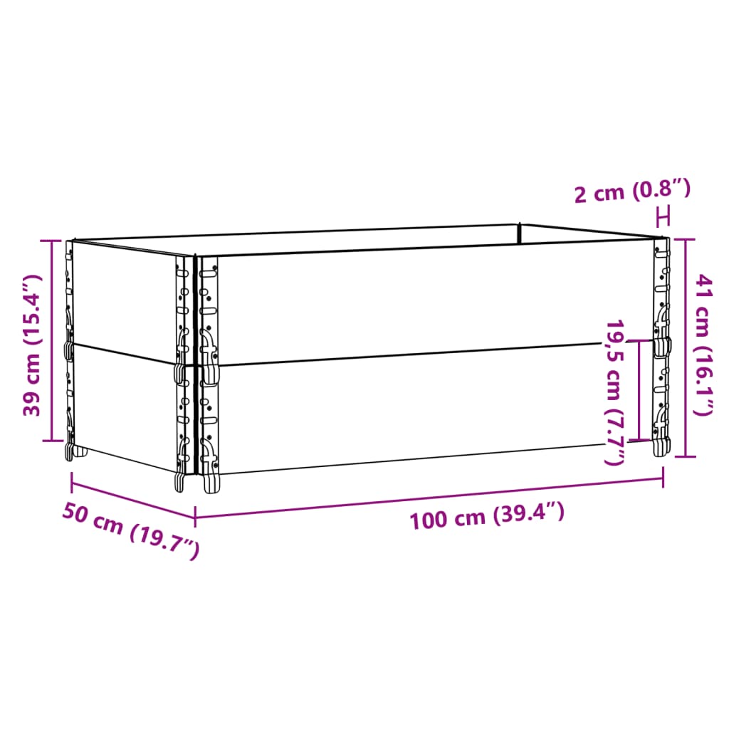 vidaXL Fioriera da Giardino Grigia 40x40x78 cm Legno Massello di Pino VIDAXL