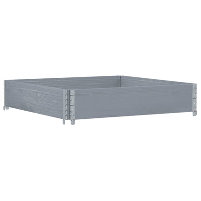 vidaXL Fioriera da Giardino Grigia 100x100 cm Legno Massello di Pino