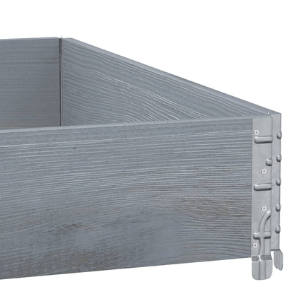 vidaXL Fioriera da Giardino Grigia 100x100 cm Legno Massello di Pino