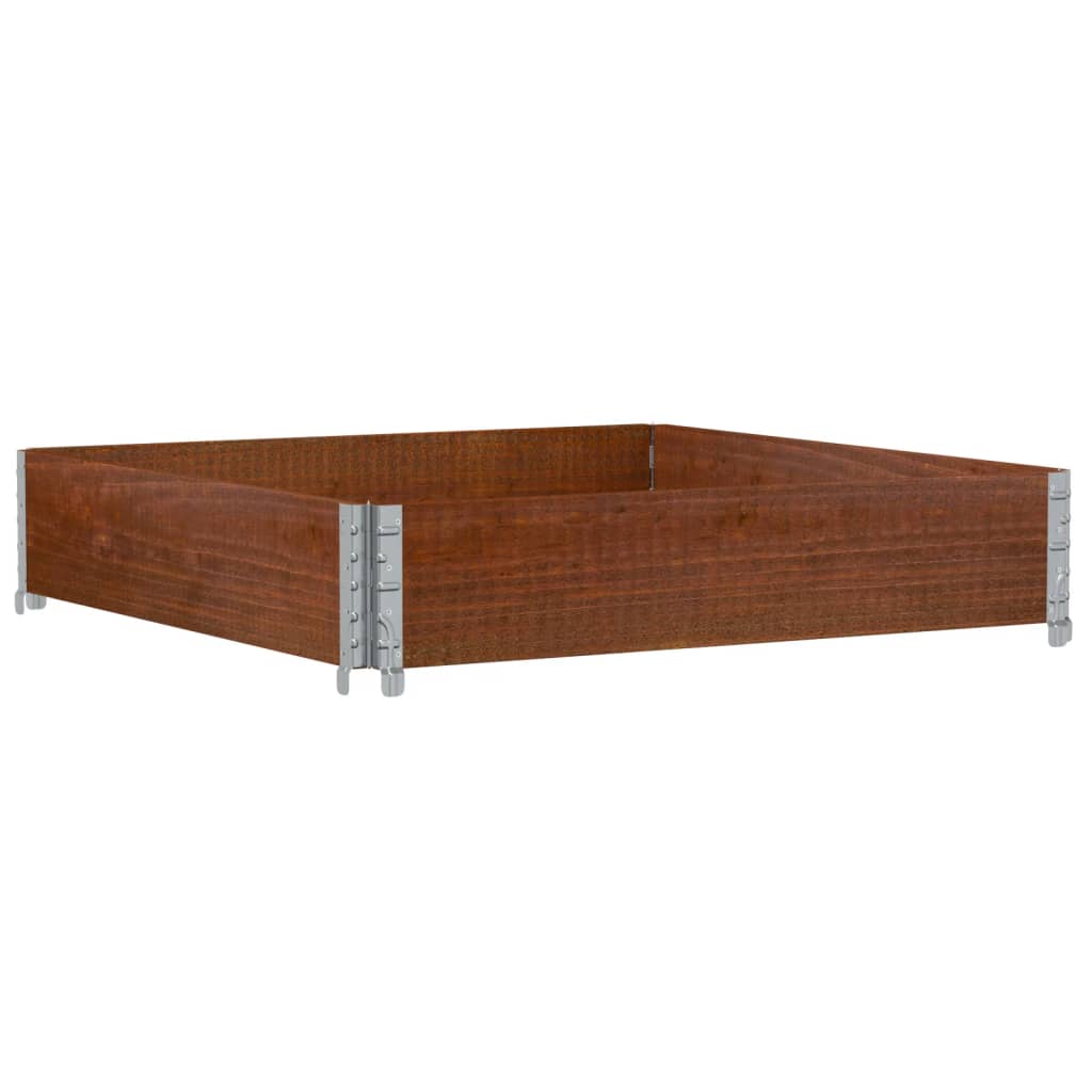 vidaXL Fioriera da Giardino Marrone 100x100 cm Legno Massello di Pino VIDAXL