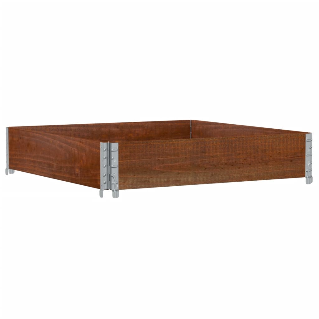 vidaXL Fioriera da Giardino Marrone 100x100 cm Legno Massello di Pino VIDAXL
