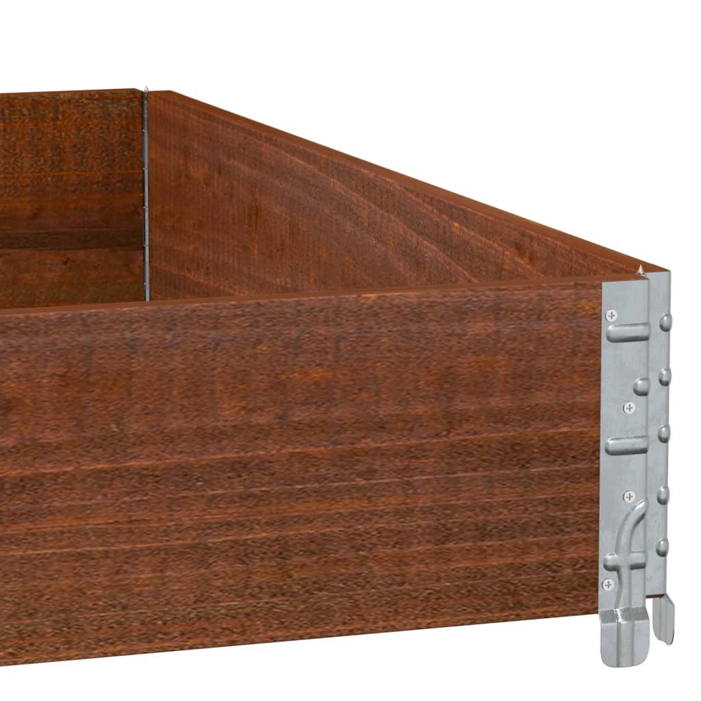 vidaXL Fioriera da Giardino Marrone 100x100 cm Legno Massello di Pino VIDAXL