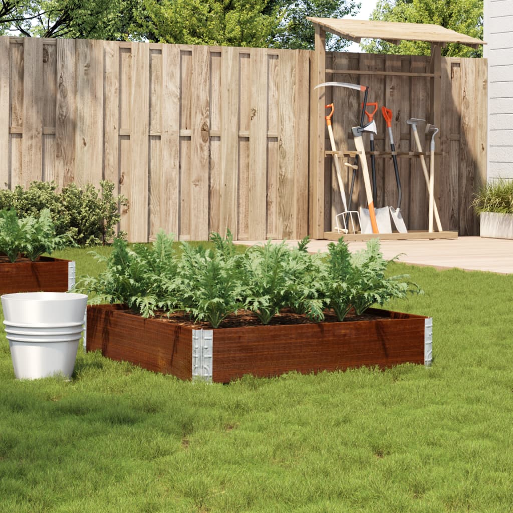vidaXL Fioriera da Giardino Marrone 100x100 cm Legno Massello di Pino VIDAXL