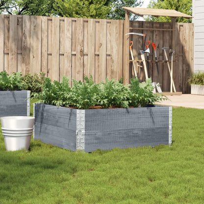 vidaXL Fioriera da Giardino Grigia 100x100 cm Legno Massello di Pino VIDAXL