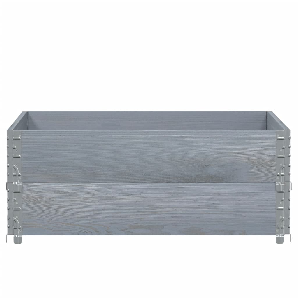 vidaXL Fioriera da Giardino Grigia 100x100 cm Legno Massello di Pino VIDAXL
