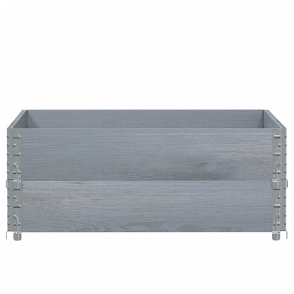 vidaXL Fioriera da Giardino Grigia 100x100 cm Legno Massello di Pino VIDAXL