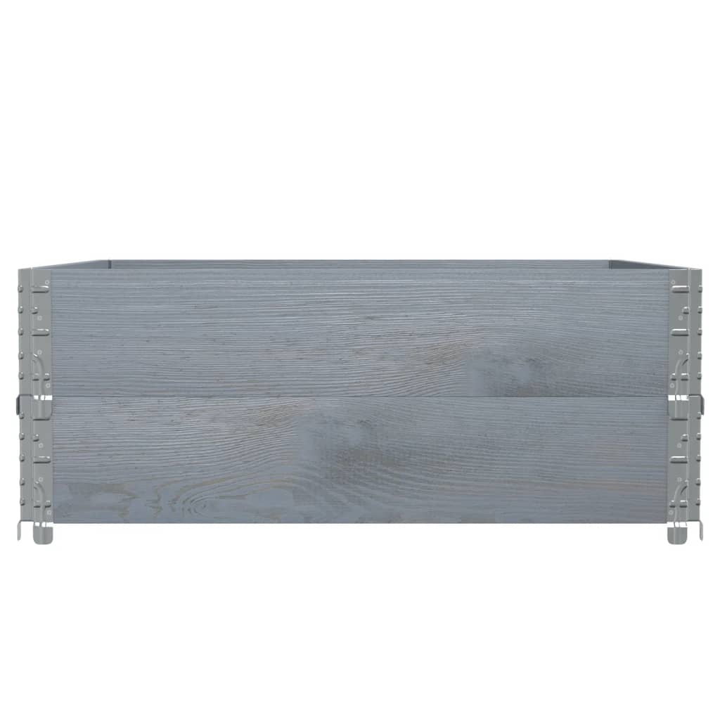 vidaXL Fioriera da Giardino Grigia 100x100 cm Legno Massello di Pino VIDAXL