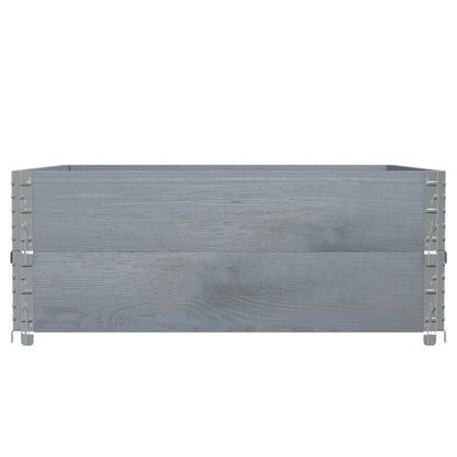 vidaXL Fioriera da Giardino Grigia 100x100 cm Legno Massello di Pino VIDAXL