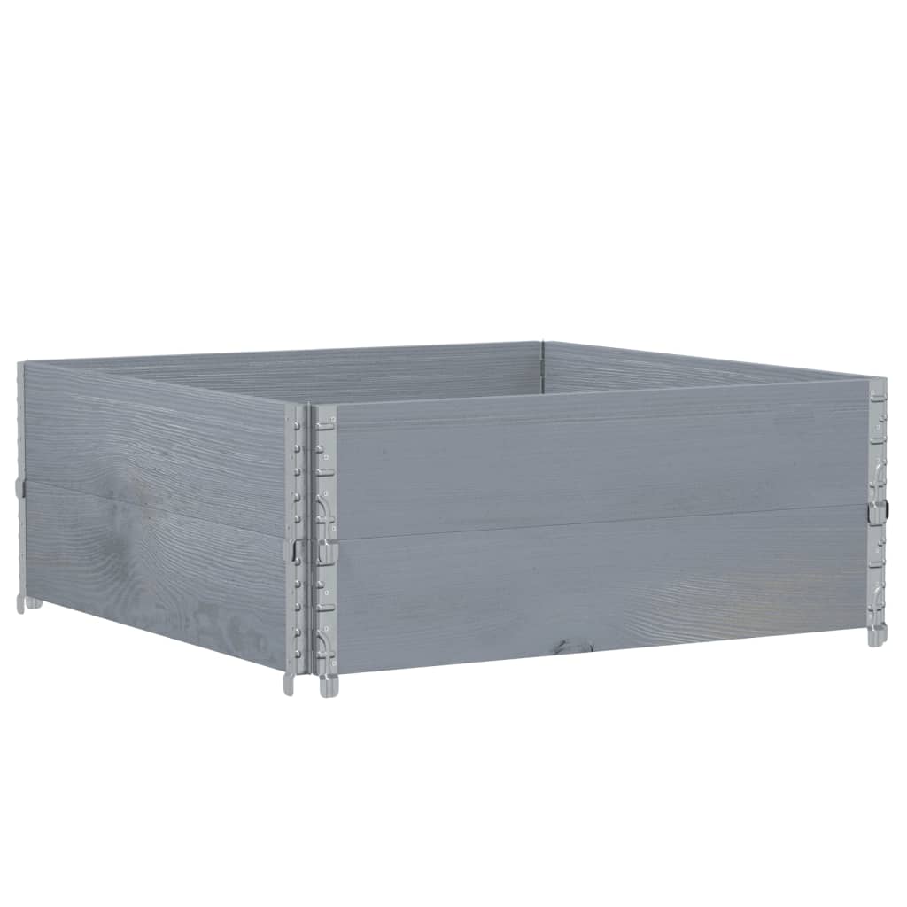 vidaXL Fioriera da Giardino Grigia 100x100 cm Legno Massello di Pino VIDAXL