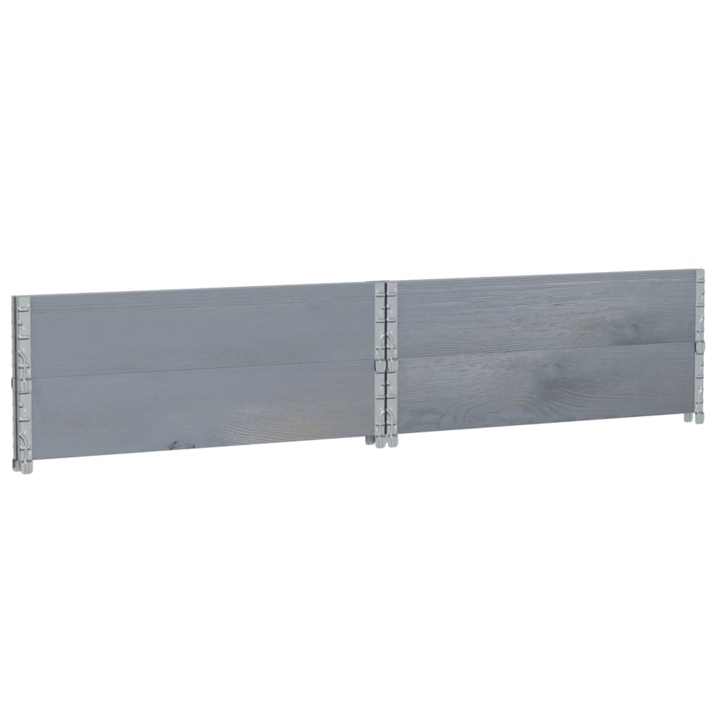 vidaXL Fioriera da Giardino Grigia 100x100 cm Legno Massello di Pino VIDAXL