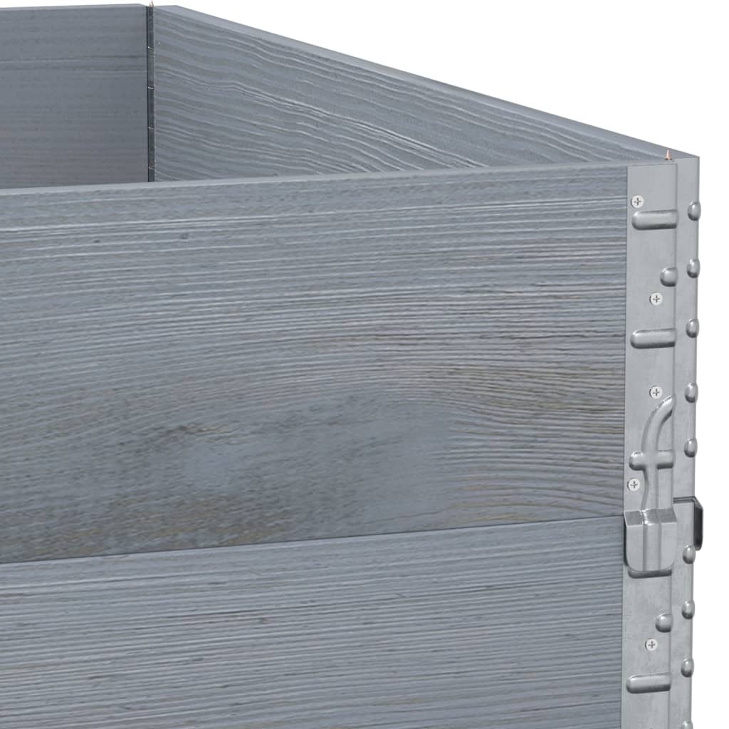 vidaXL Fioriera da Giardino Grigia 100x100 cm Legno Massello di Pino VIDAXL