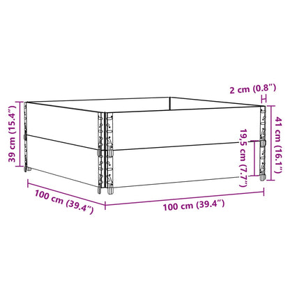vidaXL Fioriera da Giardino Grigia 100x100 cm Legno Massello di Pino VIDAXL