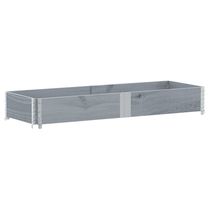 vidaXL Fioriera da Giardino Grigia 150x50 cm Legno Massello di Pino