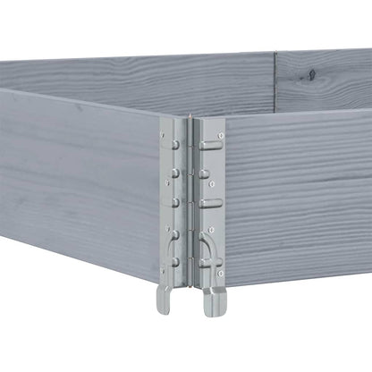 vidaXL Fioriera da Giardino Grigia 150x100 cm Legno Massello di Pino