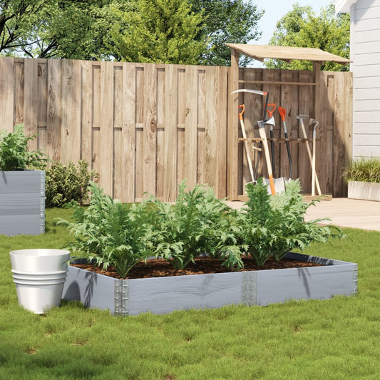 vidaXL Fioriera da Giardino Grigia 150x100 cm Legno Massello di Pino